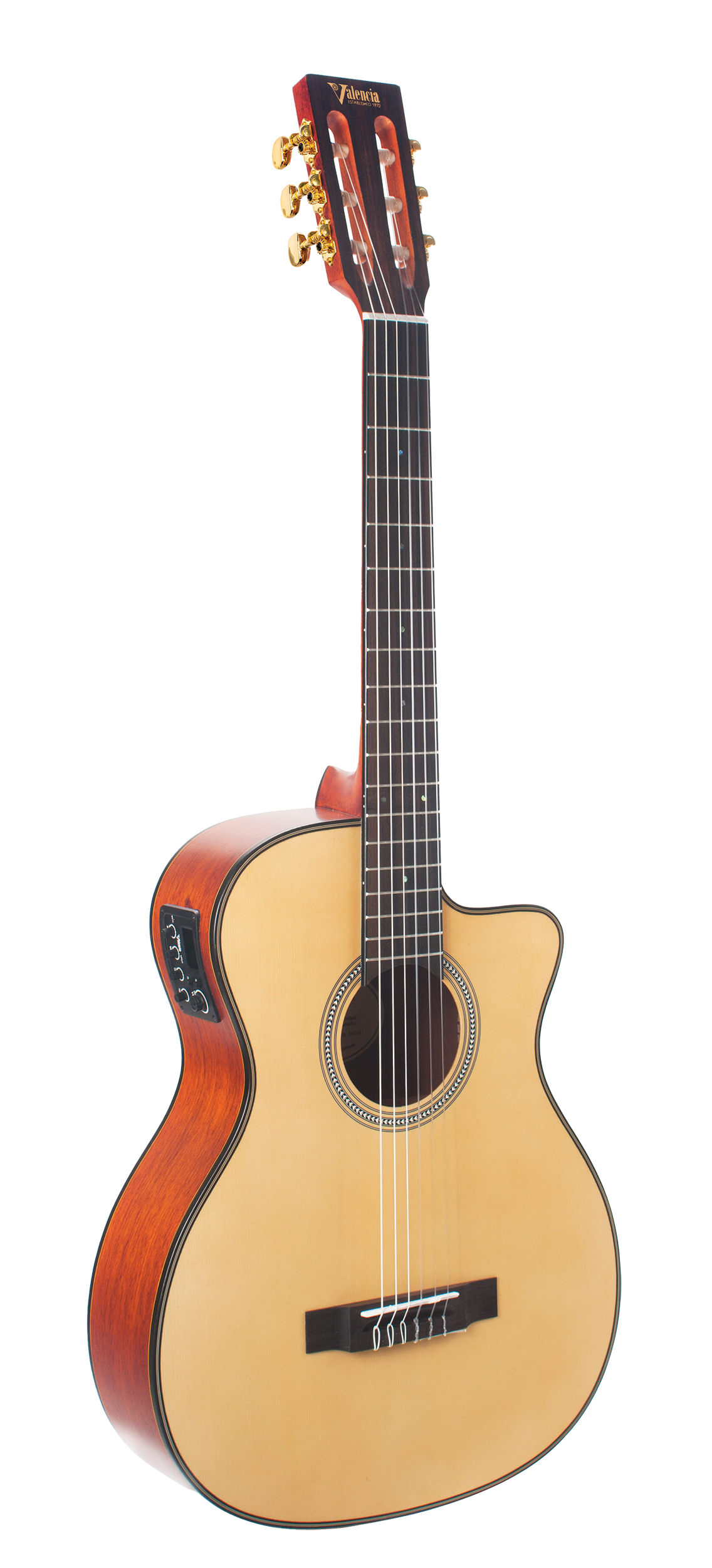 Valencia | VA434CE | Nylon Acoustic Guitar - Cutaway, Electric Acoustic | Full Size | Natural Valencia | VA434CE | Nylon Acoustic Guitar - Cutaway, Electric Acoustic | Full Size | Natural